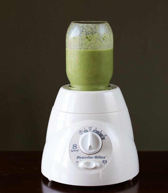 Turn your mason jar into a blender top, as they screw into most blenders.