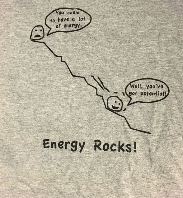 pun clever puns - You seem to have a lot of energy. Well, you've got potential! Energy Rocks!