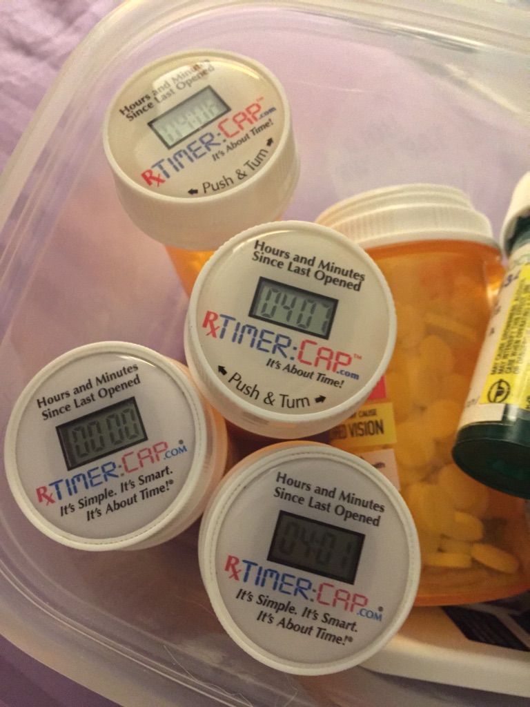 RxTimerCaps save lives. The clock resets to 00:00 every time the bottle is opened so you’ll know if you’ve missed a dose