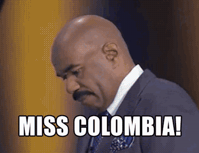 steve harvey colombia gif - Miss Colombia!