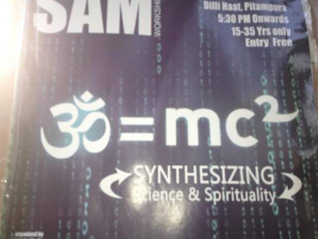 India - Sam Workshg Dilli Haat, Pitampura Onwards 1535 Yrs only Entry Free Bomc Synthesizing Science & Spirituality