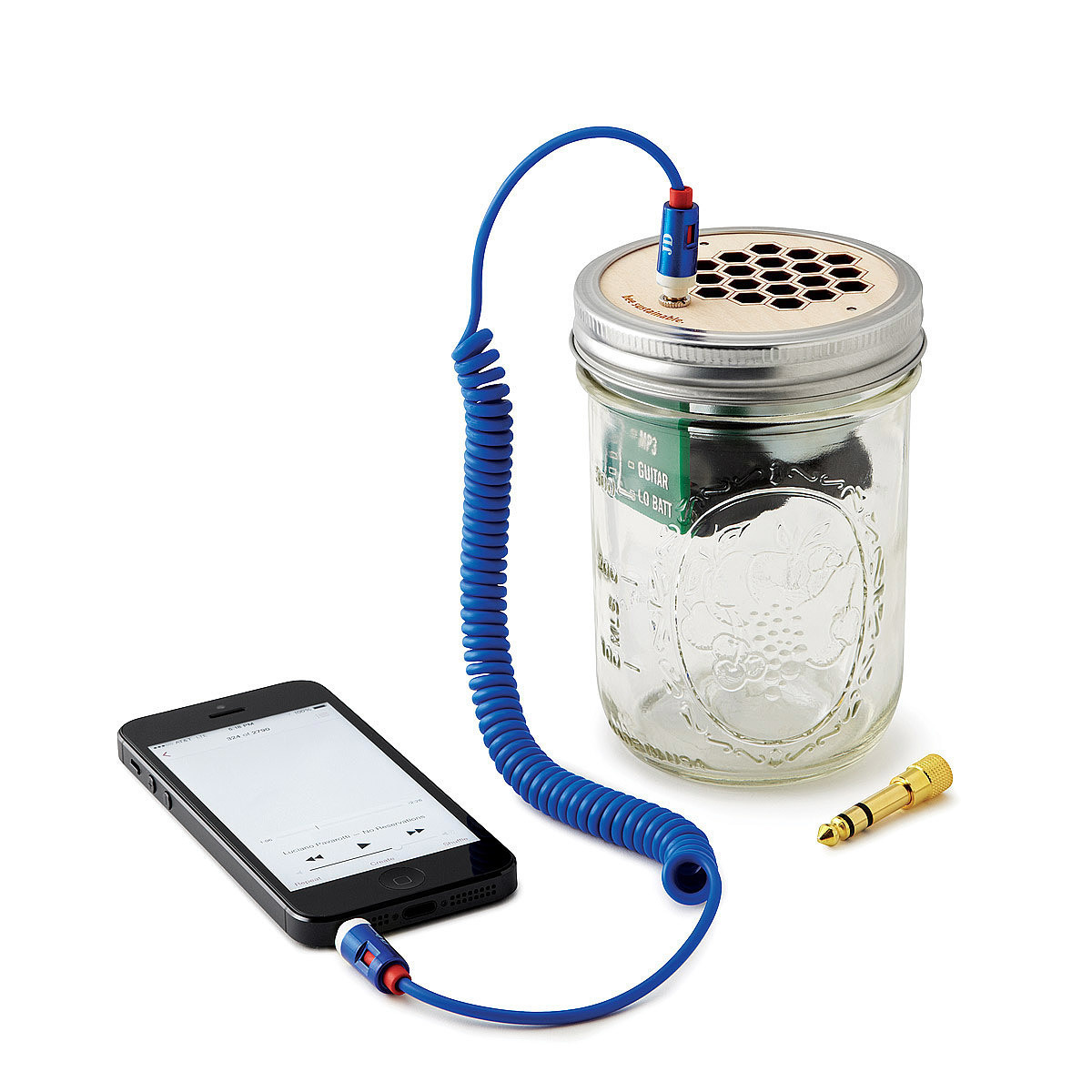 Graduates from Cal Poly State who are passionate about engineering, design, art, and music created this Mason Jar Speaker & Amplifier, and the reviews are top-notch. Looks like sound quality and style won't be an issue with this product.