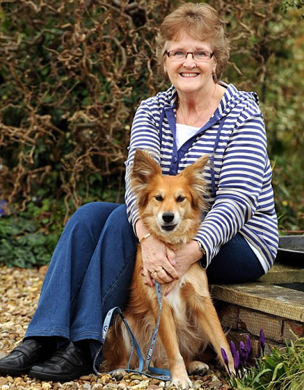 Maureen Burns in Rugby, England has a 10-year-old mixed breed collie named Max, who saved her life. The 64-year-old realized something was wrong when Max started acting strangely. He kept sniffing Maureen's breath and nudging her right breast. Max's odd behavior prompted Maureen to check her breasts, and she discovered a small lump in the right one, but the growth did not show up on a hospital mammogram. 

Still convinced that something was wrong, she persuaded surgeons to do a biopsy. Maureen's hunch was proved right when the results confirmed there was a lump — and it was malignant. She's had surgery to remove it followed by radiation treatment, and her prognosis is excellent. Mrs. Burns is convinced that she is alive today because of her dog's keen sense of smell.