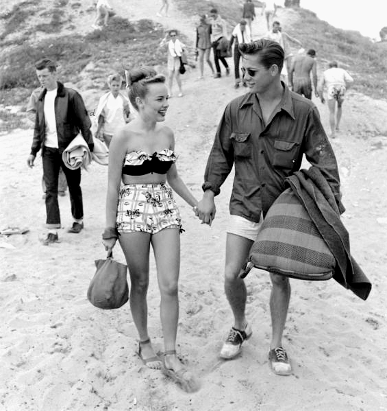 Beach Date At Balboa Beach in 1947