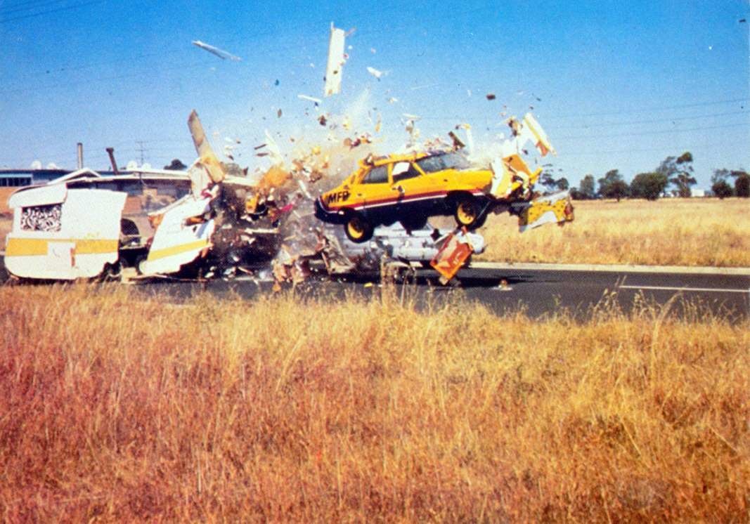 When the 1979 version of Mad Max ran low on funds, director George Miller used one of his own cars in a crash scene.
