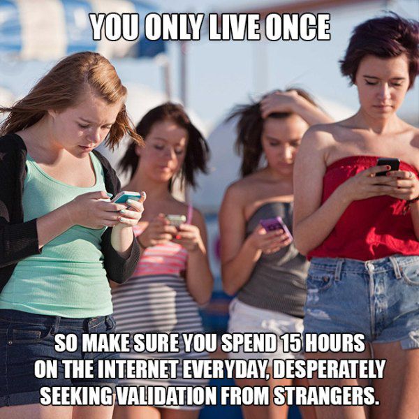 people walking looking at phone - You Only Live Once So Make Sure You Spend 15 Hours On The Internet Everyday, Desperately Seeking Validation From Strangers.