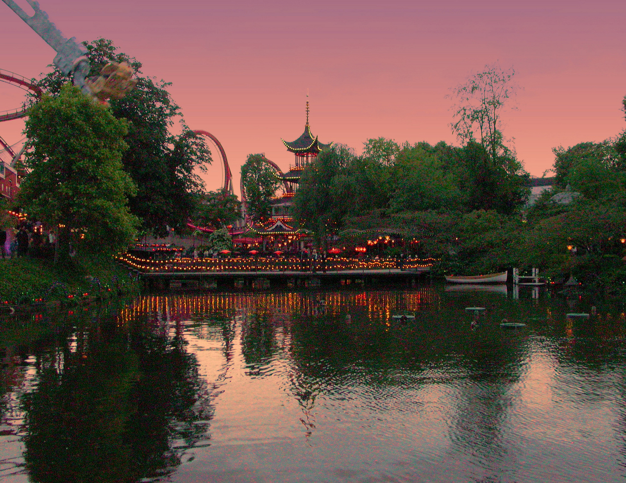 According to Forbes, Denmark is the world's happiest country. Here's a photo of Tivoli Gardens in Copenhagen.