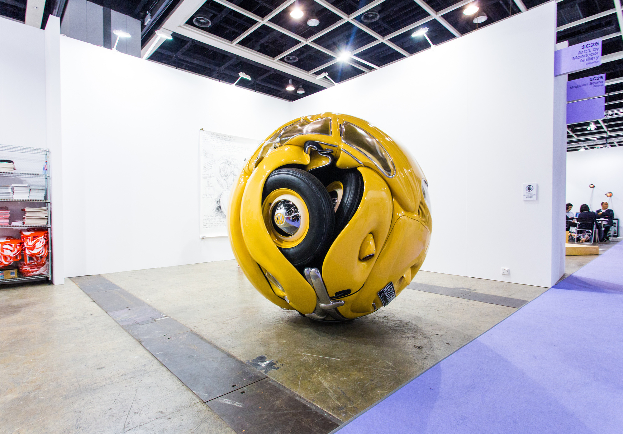 Inspired by his belief that objects are products of a "transportation culture," Indonesian artist Ichwan Noor created this Beetle Sphere in 2013.
