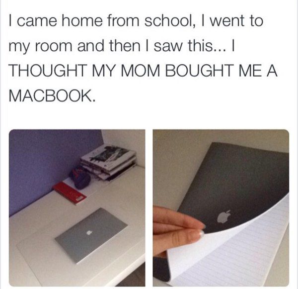 asked my dad for macbook - I came home from school, I went to my room and then I saw this... I Thought My Mom Bought Me A Macbook.
