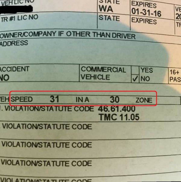 wisconsin speeding ticket - Vehlic Nu Siate Wa State Expires 013116 Expires Ve Tr Lic No Unercompany If Other Than Driver Address Accident No Commercial Vehicle Yes No 16 Pas