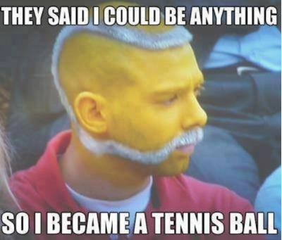 they said i could be anything - They Said I Could Be Anything So I Became A Tennis Ball