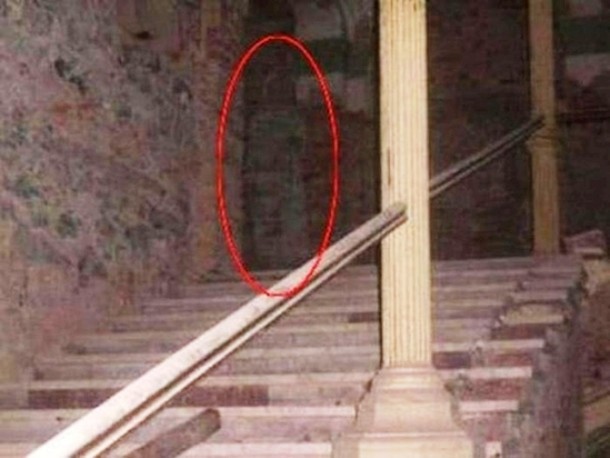 It has long been rumored that the Decebal Hotel in Bacau, Eastern Romania, has treasure buried beneath it. It is also rumored that a ghost of a priestess guards the treasure. This 2008 photograph serves as some of the most solid evidence that there could be some truth to the rumors.