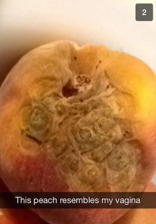 close up - This peach resembles my vagina