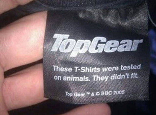 top gear condoms - TopGear These TShirts were tested on animals. They didn't fit Top Gear 4 Bbc 2005