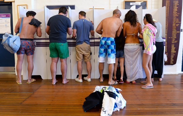 Australia has around 24 million citizens – and this what they look like when they’re voting.