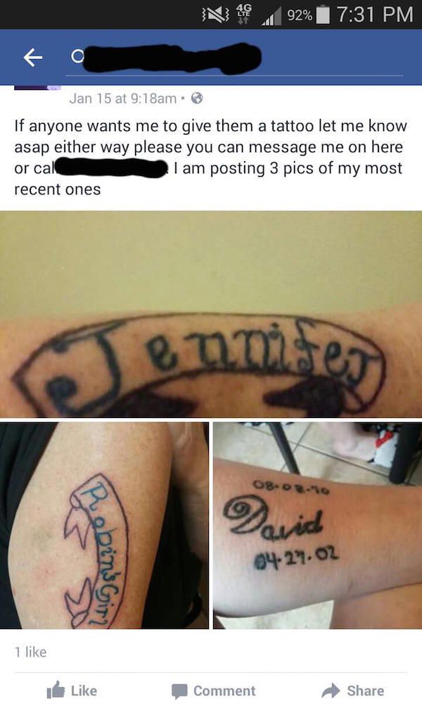 34 people with horrible tattoos