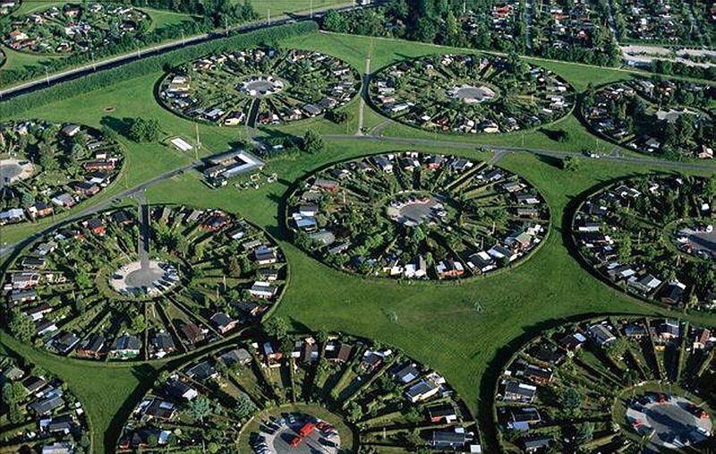 Circular neighborhoods.