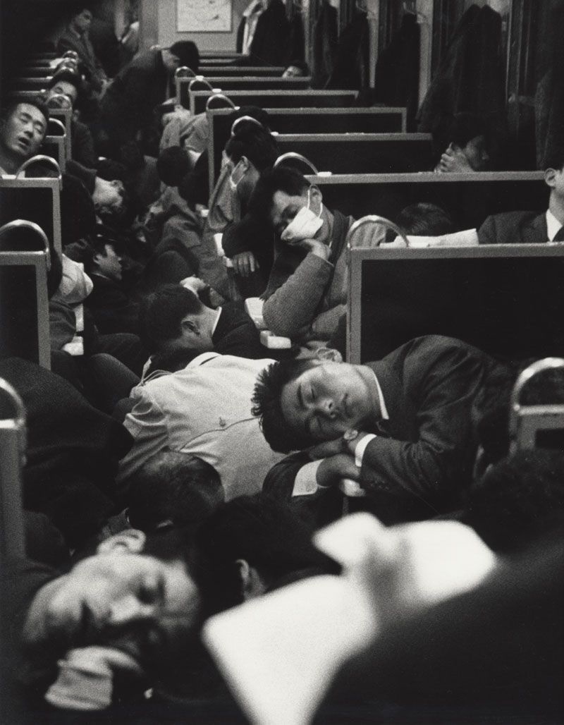 early morning train in japan 1964