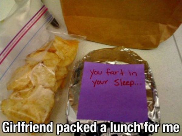 Girlfriend - You art in your Sleep.. Girlfriend packed a lunch for me