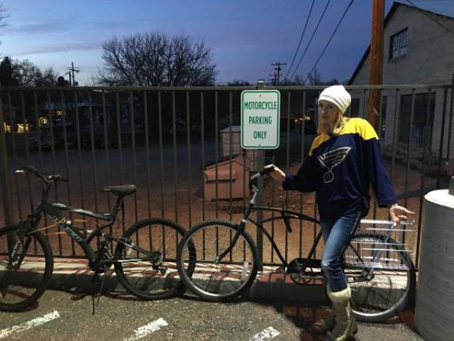 road bicycle - Motorcycle Parking Only