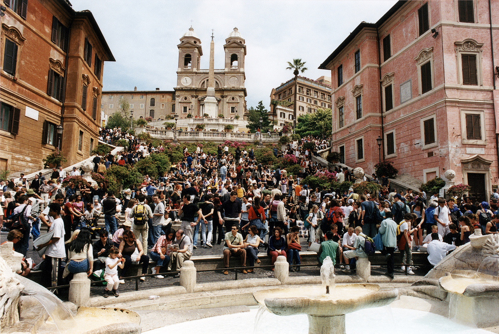 How hanging out at the Spanish Steps in Italy really is.