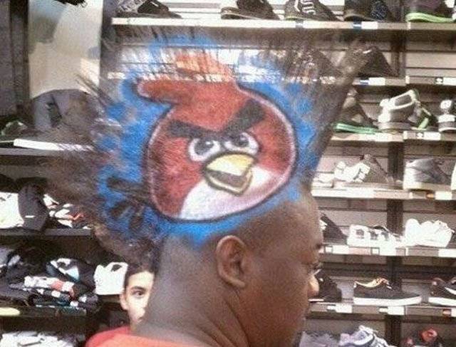 angry birds haircut