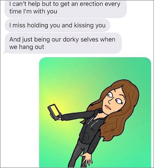 memes about bitmojis - I can't help but to get an erection every time I'm with you I miss holding you and kissing you And just being our dorky selves when we hang out