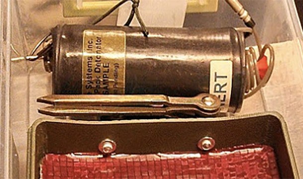 This inert Claymore landmine found in a checked bag at Las Vegas McCarran International Airport