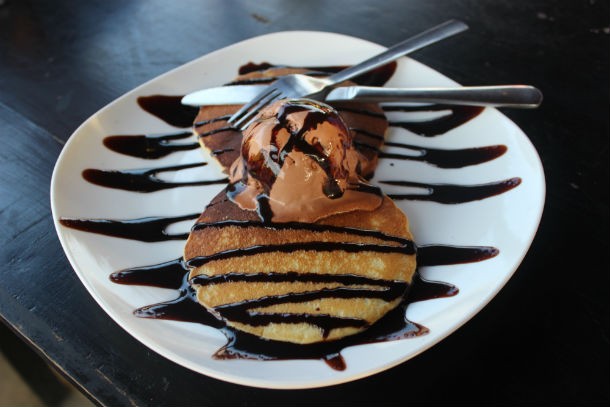 Use an empty ketchup bottle for perfect pancake batter pouring.