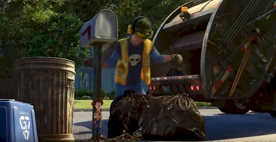 Sid from Toy Story, is all grown up and a garbage collector in Toy Story 3.