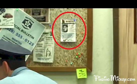 In Pixar’s Big Hero 6 the photo on the Wanted poster in the police station is in fact Hans from Frozen.