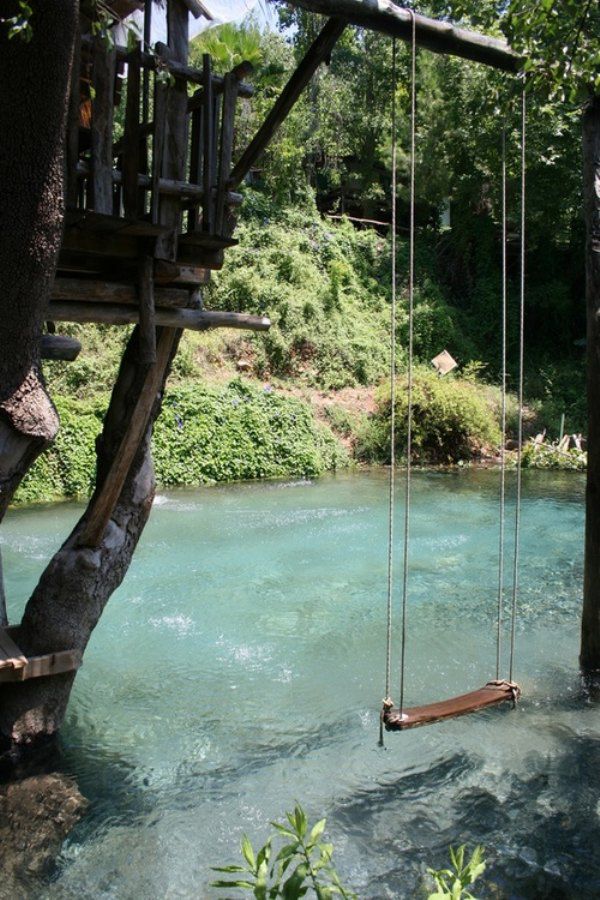 pool that looks like moving river
