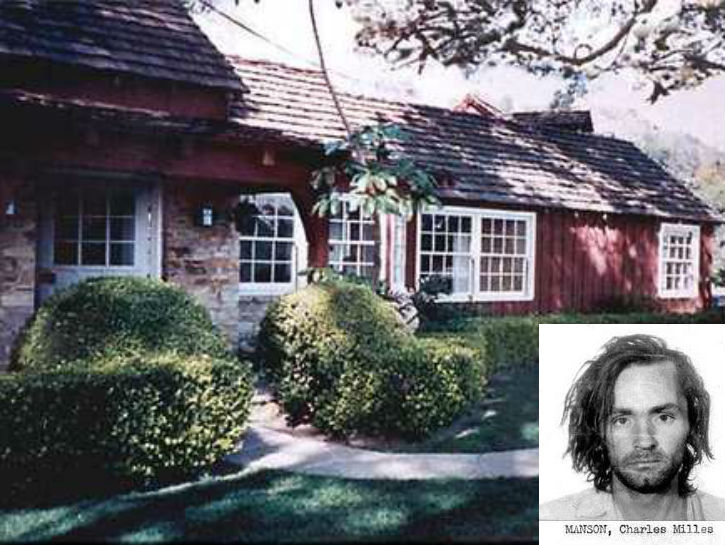 In August 1969, members of the Manson family killed nine people at four different locations over a period of five weeks. The most infamous killing spree they went on was at Roman Polanski’s house. They murdered his pregnant wife Sharon Tate and four other visitors.

Charles Manson and his followers are all still in prison serving life sentences (except for Susan Atkins who died in 2009). In 1994, Roman Polanski’s home was destroyed and replaced with a new mansion. Jeff Franklin, creator of Full House and Malcolm In The Middle currently resides there.