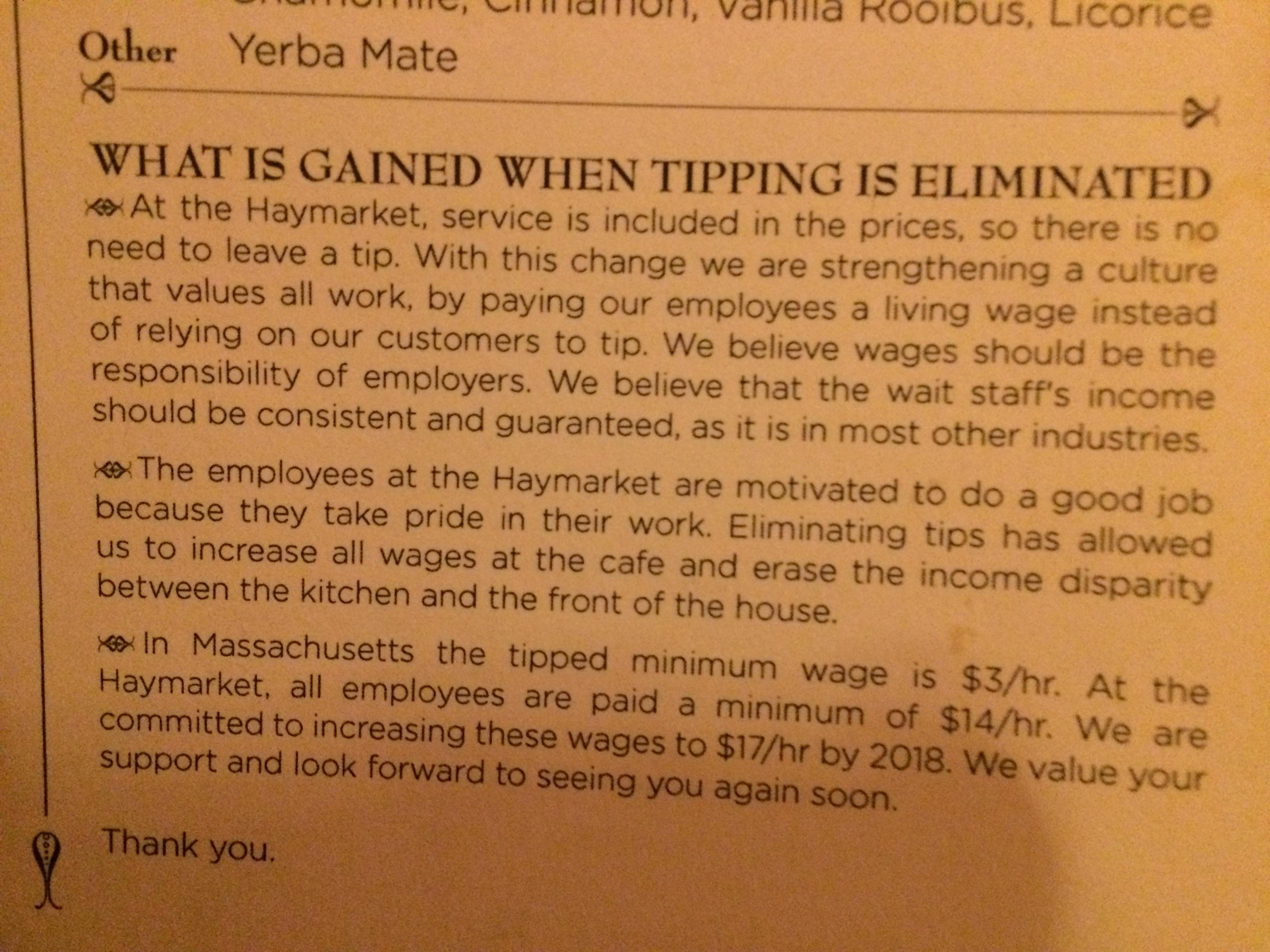 What is Gained When Tipping is Eliminated