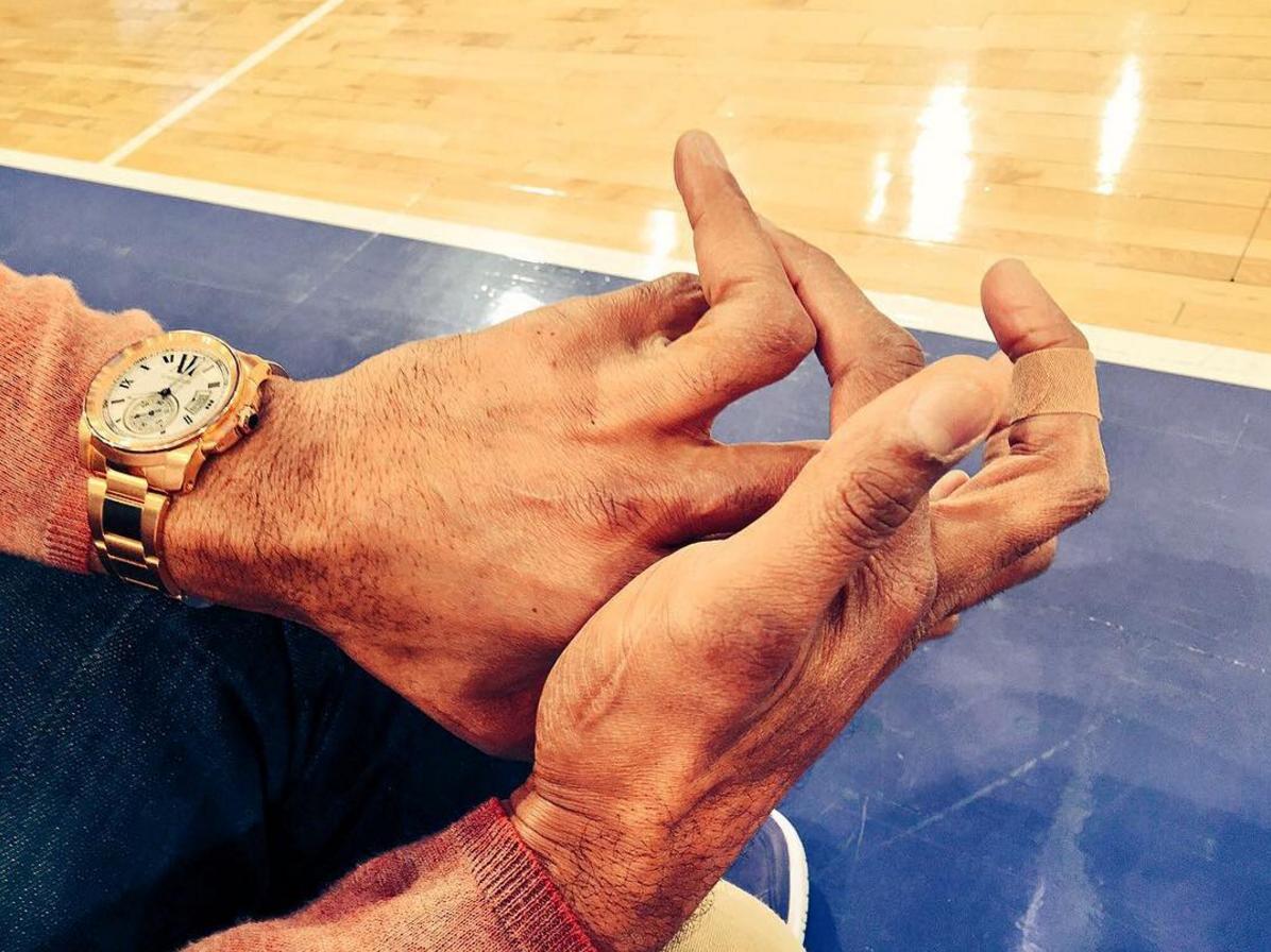Hand of Michael Strahan’s, ex NFL player who played as Defensive End for 15 years
