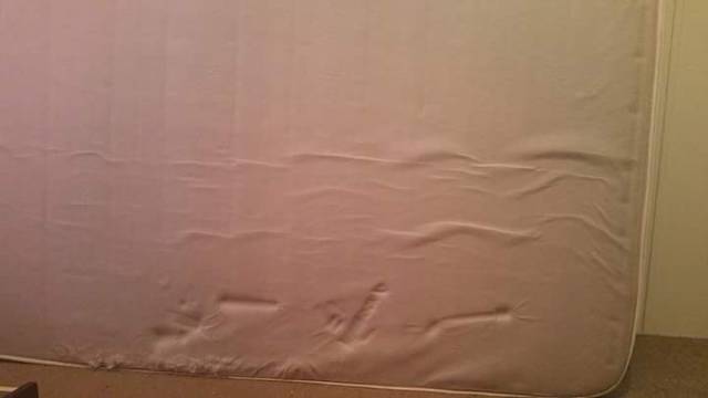 A woman asked her friends to move some things from her old apartment. When they moved her mattress, they noticed some weird imprints on it. Can you guess what it is?