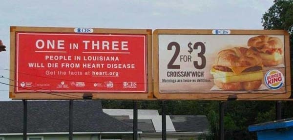 advertisement fails - One In Three People In Louisiana Will Die From Heart Disease Get the facts at heart.org 23 For Croissan'Wich Mors are twice Ring