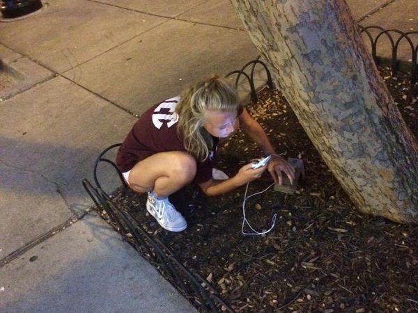 21 people desperate to charge their phones