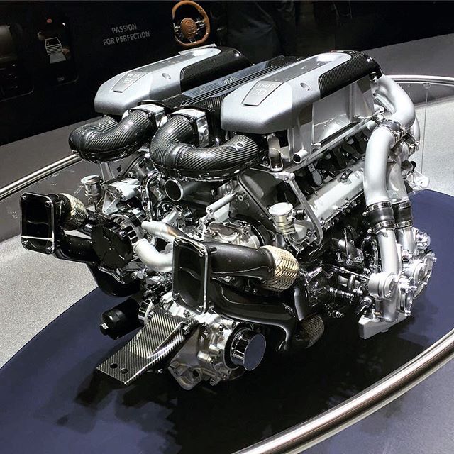 1,500hp engine used in the new Bugatti Chiron