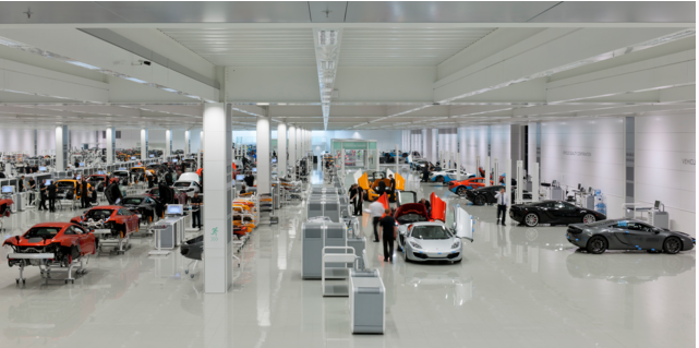 The McLaren factory is super clean