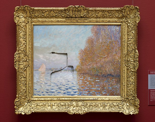 An $8 million Monet painting after a man punched it