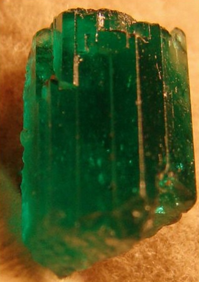A piece of emerald found in Vero Beach, Florida