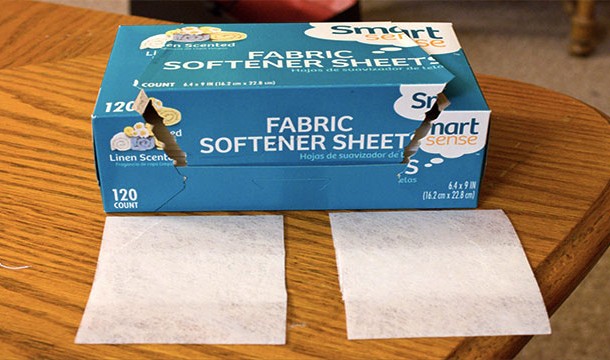 Moist fabric softener sheets can be used to remove bugs from your windshield