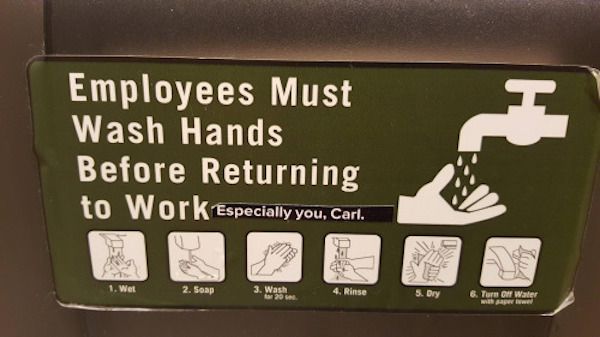 employees must wash hands starbucks - Employees Must Wash Hands Before Returning to W ork Especially you, Carl. 1. Wel 2. Soap 3. Wash 4. Rinse 5. Dry 6. Taru Water