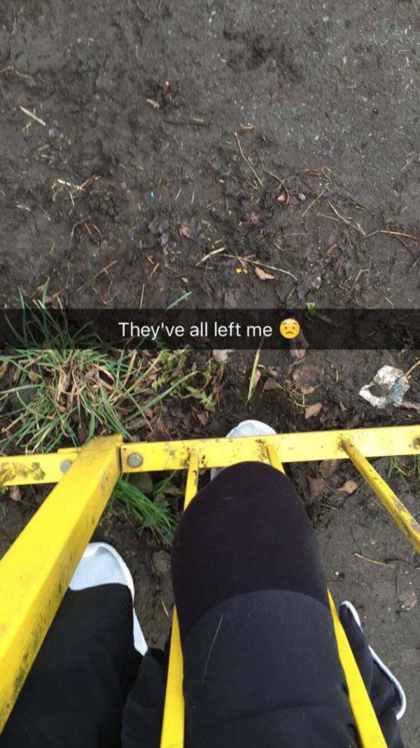 Guy Snapchats rescue after getting leg stuck in a Fence