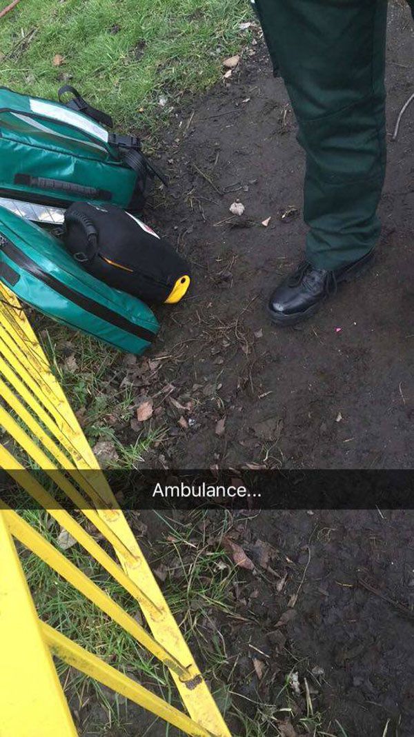 Guy Snapchats rescue after getting leg stuck in a Fence