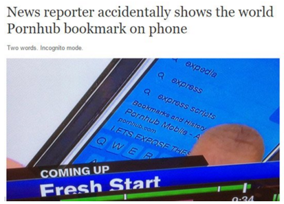 material - News reporter accidentally shows the world Pornhub bookmark on phone Two words. Incognito mode expedia a express a express scripts Bookmarks and History Pornhub Mobile A porno.com Lets Expose Thes Qweb Coming Up Fresh Start