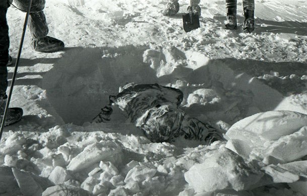 The Dyatlov Pass incident involved a group of nine experienced ski hikers from the Ural Polytechnical Institute and took place on the night of February 2, 1959, in the northern Ural Mountains. Due to the lack of survivors the chronology of events remains uncertain and the Soviet authorities determined that an “unknown compelling force” had caused the skiers’ deaths. Some of the bodies were found barefoot, some were quite butchered, others were physically unharmed but had severe brain damage, and a woman’s tongue was missing. Although several possible explanations have been put forward, a violent encounter with a yeti or other unknown creature seems to be the most logical.