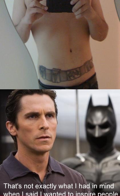 christian bale batman - That's not exactly what I had in mind when I said I wanted to inspire people.