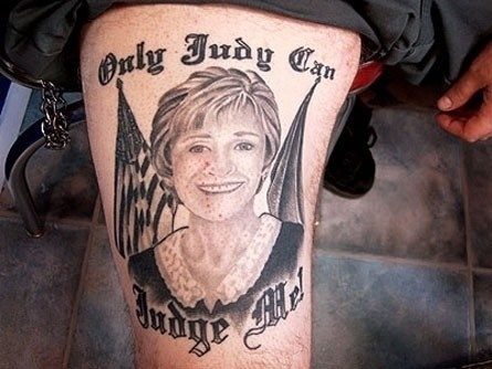 funny tattoos of celebrities - only Judy Clan June